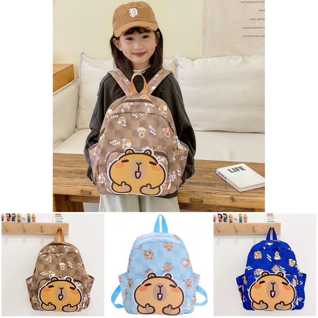 Adorable Capybara Cartoon Children's Backpack For Kids Ages Two To Five Years