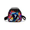Football Shoulder Strap Circular Lunch Bag for Boy and Girls Best Gifts 2D Flat Cartoon School Bento Lunch Box Bag  for Children