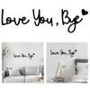 Retro Love You Bye Wall Decors Love You Bye Acrylic Sign for Home Coffee Wall Art Gift to Express Warm for Your Family