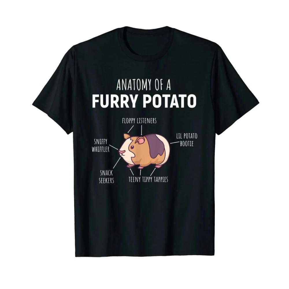 

100% Cotton Anatomy of A Furry Potato Guinea Pig Lover Gift T-Shirt MEN WOMEN UNISEX T Shirts Size S-5XL XXXXXL бежевый