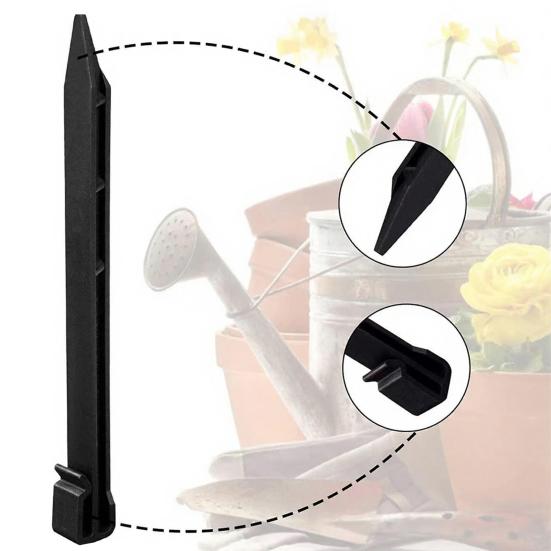 10Pcs Landscape Edging Garden Stakes Plastic Landscaping Anchoring Spikes Heavy Duty Edging Border Ground Stakes for Garden Netting Terrace Board