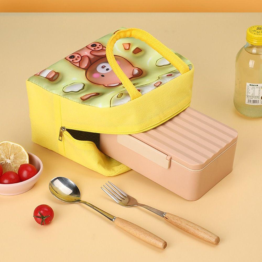 Oxford Cloth 3D  Stereoscopic Lunch Bag Lunch Box Accessories Insulated Lunch Box Bags