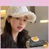 Trendy Korean Style Warm Baseball Cap Faux Fur Cozy And Chic For Women Winter