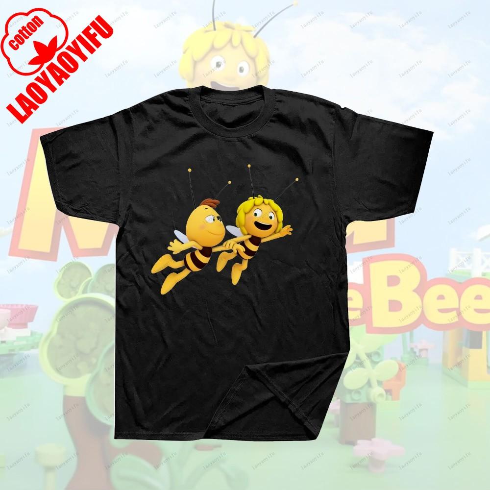 Maya The Bee Movie Cartoon Character T-shirts Cartoons T Shirt for Fitness Training Jogging Outdoor Activities