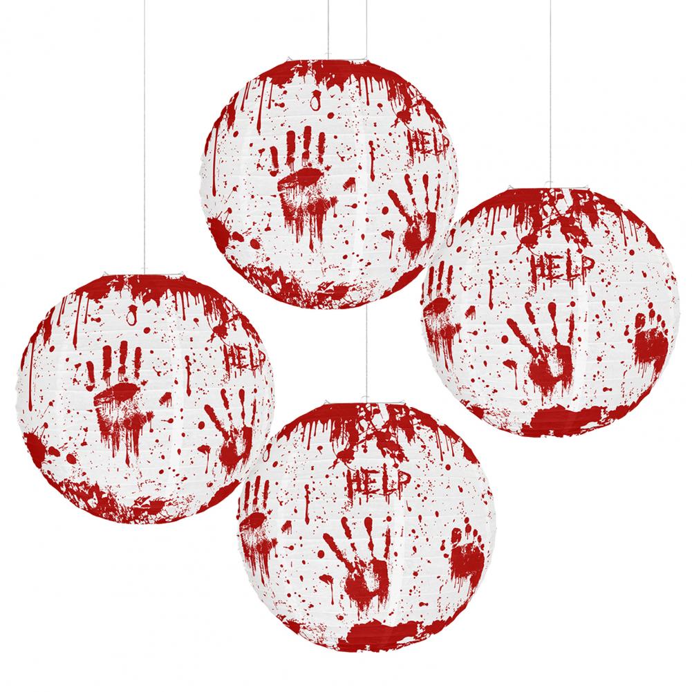 

Halloween Blood Handprint Paper Lantern Halloween Party Decor Spooky Halloween Blood Handprint Paper Lantern Haunted Houses XXXL червоний