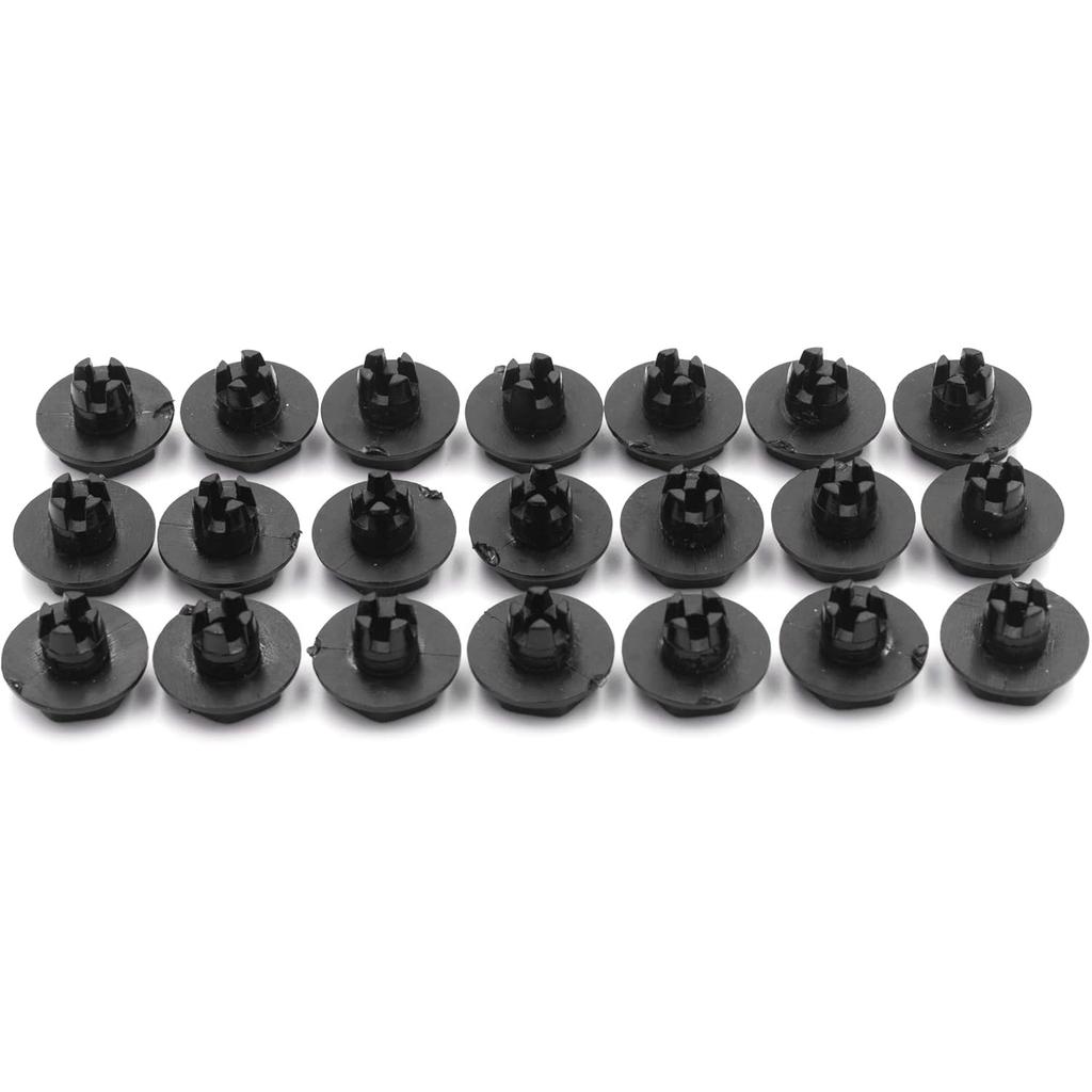 RTRHINOTUNING 50pcs 7.6mm(0.3in) Wheel Decorative Nail Universal Rim Lip Rivets Black Nut Replacement