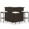 Day and Night - Day and Night Garden Bar Set 4 Pieces and Brown Synthetic Rattan Cushions