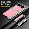 Non -Fingerprint Comfortable Leather Folding Case For Samsung Galaxy Z Flip 4 Flip4 Flip3 Flip 3 5g Shockproof S Pen Holder
