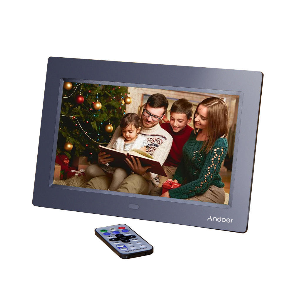 Cornice digitale per foto HD TFT-LCD da 10'' 1024*600, orologio, lettore MP3 MP4 con desktop remoto