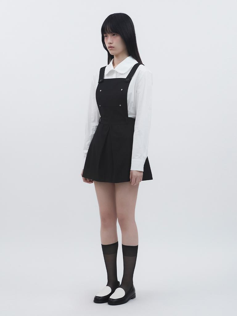 TUOMIO Apron-Like Mini Dress [Black]