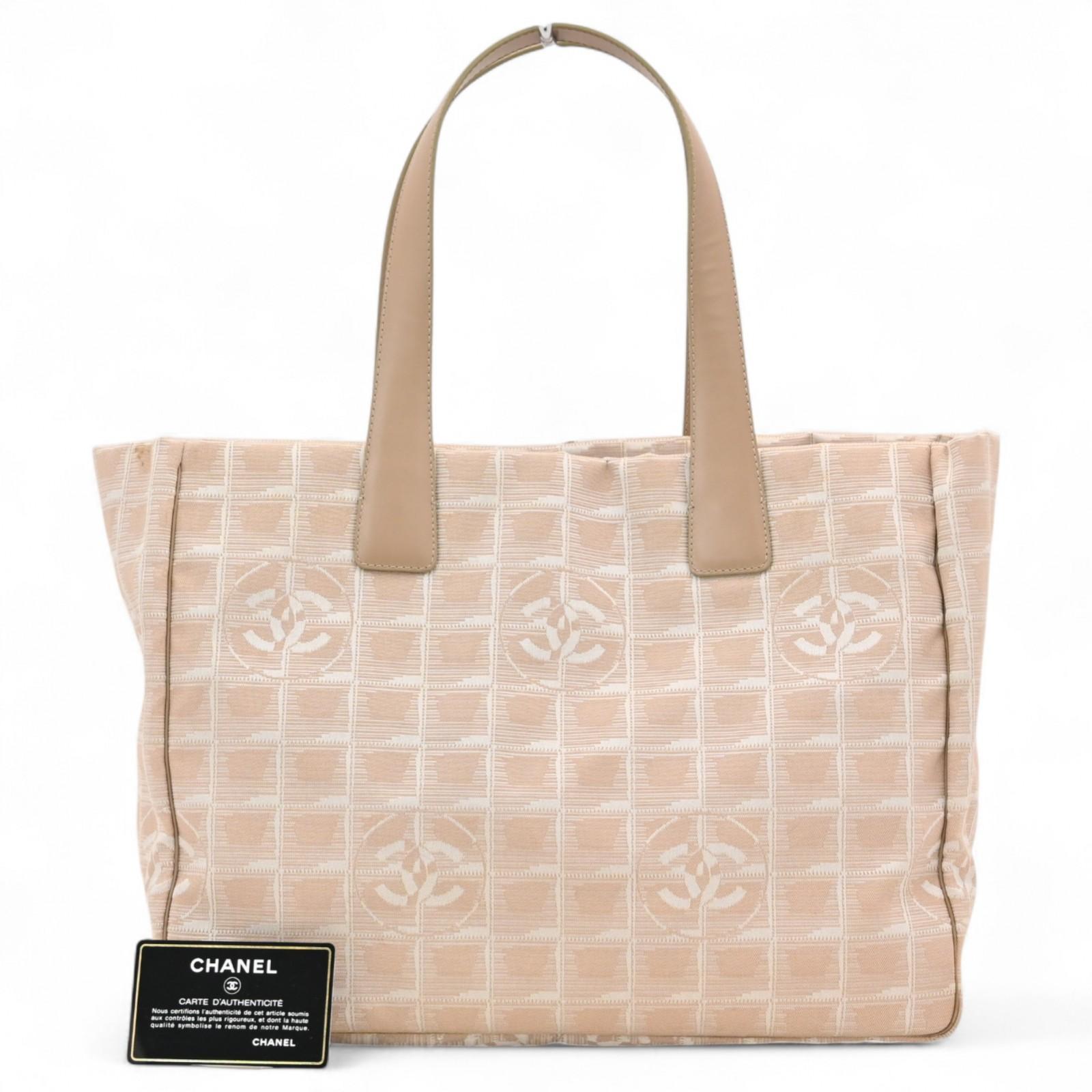 

Auth Chanel New Travel Line Tote MM Tote Bag ch7824vs