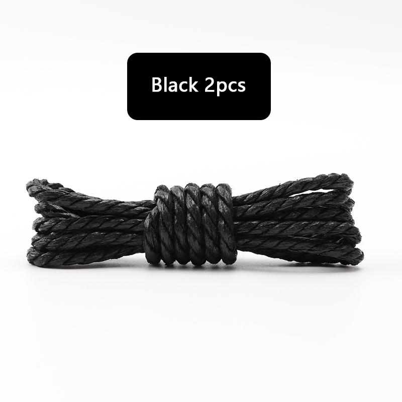 

1Pair Round Shoelaces Leather Shoelaces Waterproof Waxed Cotton Shoelace Oxford Boots Laces for Shoes 60/80/100/120/140/180cm 90cm чорний