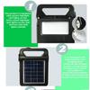 4000MAH Solar Generator System Kit USB Solar Charger Emergency Light With 4 LED Light Bulb 4 Heads USB Charging Cable for Camping 2W/6V