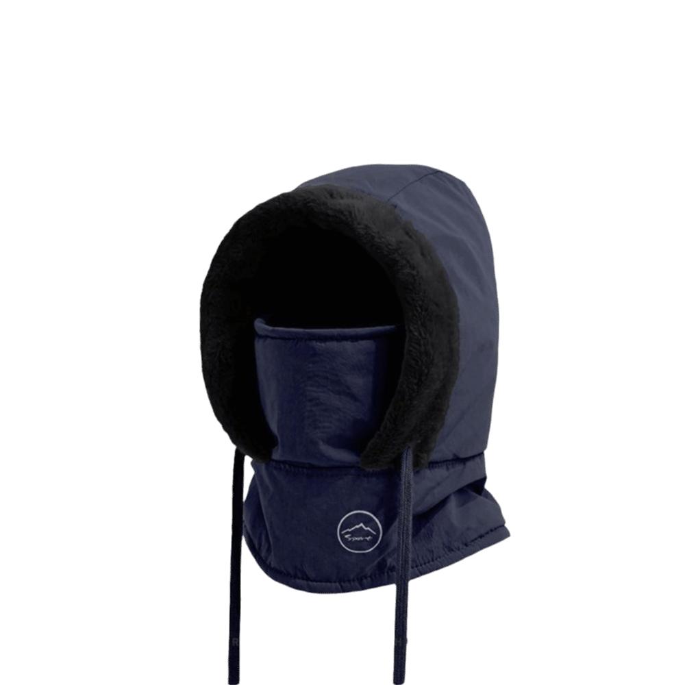 Windproof Beanies Cap Plush Ear Protection Hat Fashion Integrated Mask Scarf Hat Set  for Women