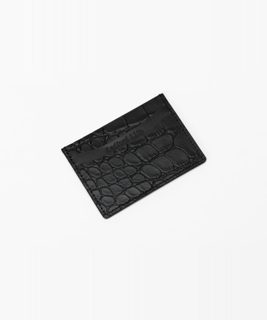 Bedford11Th Wave Pocket Card Case [Cowhide Crocodile Embossed 4 Colors]