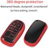 for Jeep Key Fob Cover with keychian,TPU Protection Key Case Compatible with RAM Grand Cherokee Renegade Chrysler Durango Journey Smart Remote