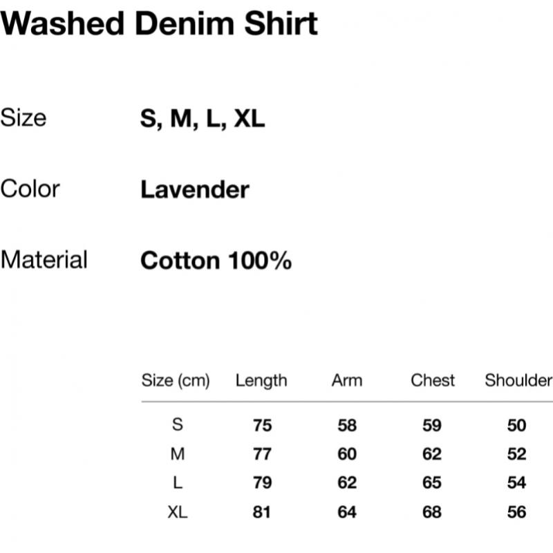 ThIs Is Never That dIstincted Denim Shirt Lavender