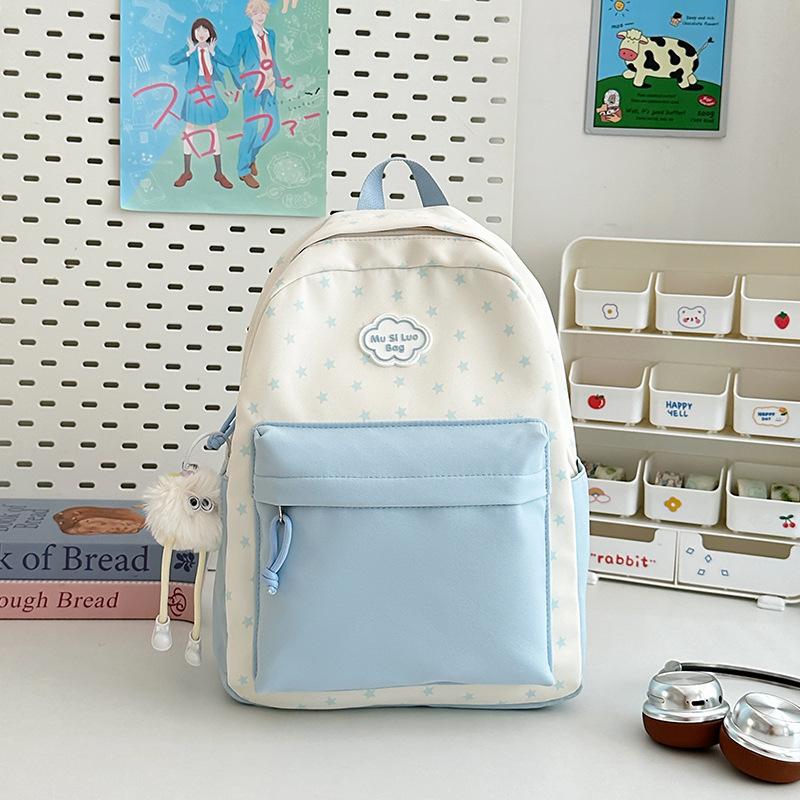 Cute Backpack Versatile Fresh Travel Lightweight Large-capacity Backpack College Student High School Junior High School Girl Schoolbag Girl
