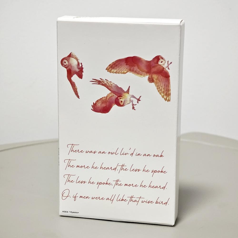 Sowa i Sroka Lenormand 10,3*6 cm Talia 36 kart Lenormand tradycyjnie ilustrowana tuszem (Wersja Sowa)