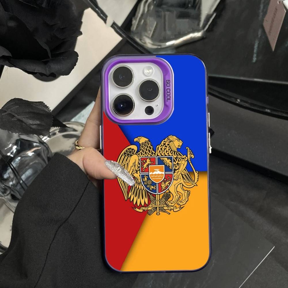 Armenian Passport Art Phone Case For iPhone 16,15,14,17,13,12,11,XS,Mini,Pro,SE,MAX Purple Matte Silicone Cover iPhone14ProMax