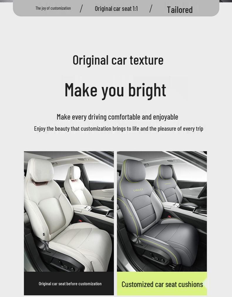 Lynk&Co 08 Seat Cover: 2025 Perf Leather, Breathable, Full Coverage, for 120km Long-Range Pro Model