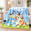 Bluey Flannel Throw Blanket Soft Warm Cozy For Sofa Bed Indoor Home Bedroom Use