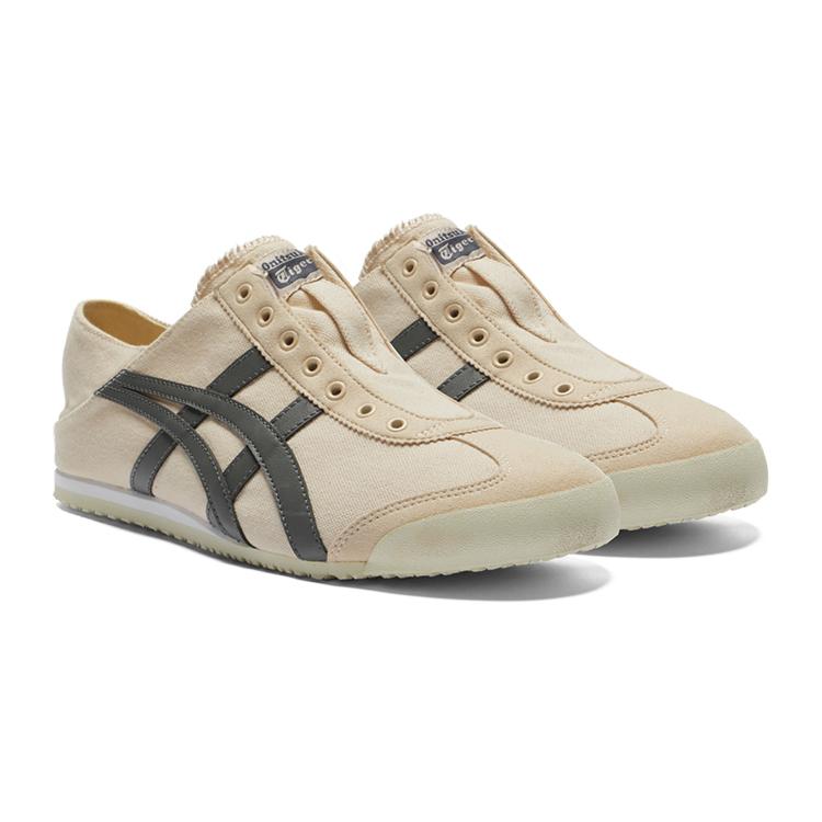 ONITSUKA TIGER Unisex Mexico 66 Paraty Mineral Beige Carrier Grey Canvas Slip-on Sneakers 1183A437-251