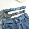Fashion Lazy Elastic Waist Band Colorful Adjustable Buckle-Free Belts Seamless Elastic Belt For Women Men