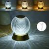 Creative Acrylic Spherical Table Lamp Bedroom Bedside Dimmable Night Desk Rechargeable for Bedroom Bar Restaurant Coffee Shop