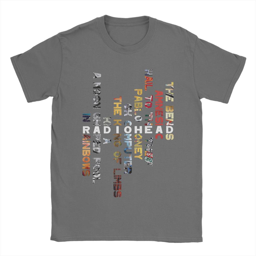 Radiohead In Rainbows T-Shirts für Herren Reiner Baumwoll-Vintage-T-Shirts Rundhals-T-Shirts Kurzarm Kleidung Sommer