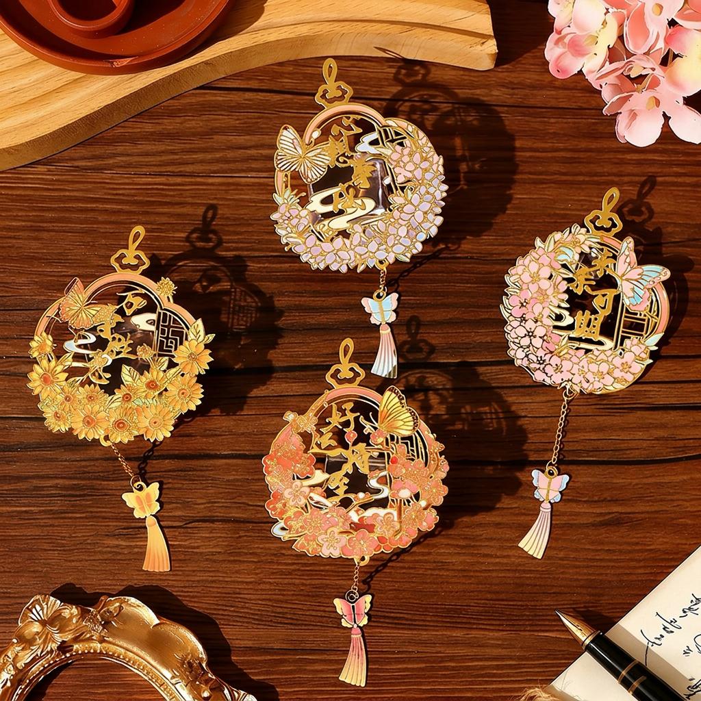 Chinese Bookmark Vintage Tassel Pendant Bookmark Cultural Bookmark Classical For Collection Reading Festivals