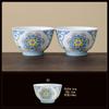 Blue and white bucket color tea cup New Chinese ceramic personal master cup Home office hospitality tea set Press hand small teacup