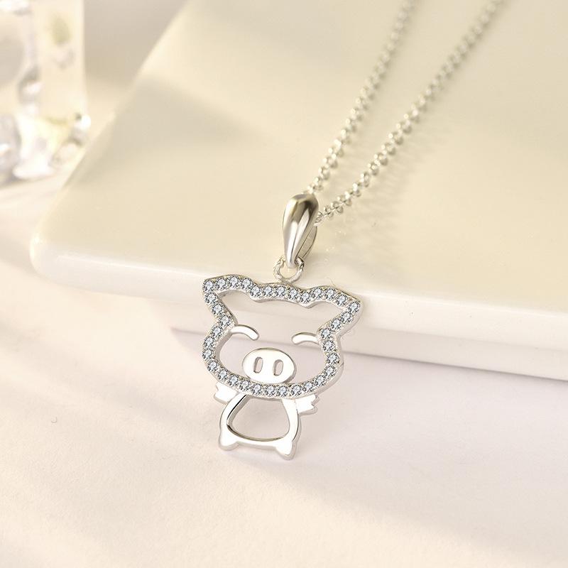 Neues dekoratives Persönlichkeits-Schlüsselbeinzubehör aus Sterlingsilber mit Transfersilber und Mikroverkrustung