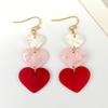 European & American C-Shaped Heart Velvet Stud Earrings for Women – Elegant Korean Style Accessories.