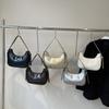 New solid color temperament women's bag trendy summer new fashion texture underarm bag casual shoulder
