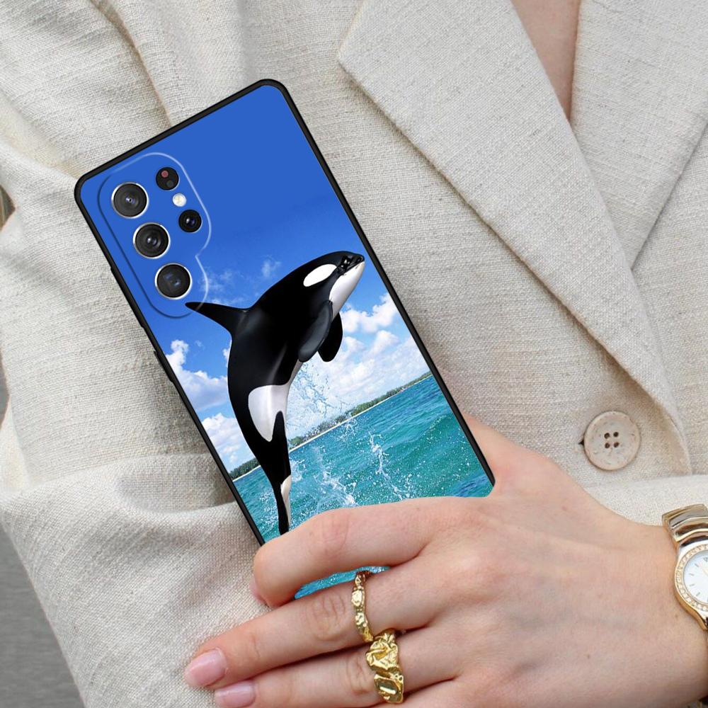 Novelty Killer Whale Cell Phone Case for Samsung Galaxy S26 Ultra S25 S24 S23 S22 S21 S20 Note10 Cover