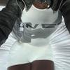 New 2025 Summer Women Sexy Sport Romper Subtranslucent Slim Playsuits Letter Printed White Women'S Raceback Sleeveless