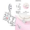 Copper Metal Peace Dove Hope Angel Heart Shaped Guardian Pendant Bead Component Charm Bead Components Bead Components Compatible With 4mm Aperture