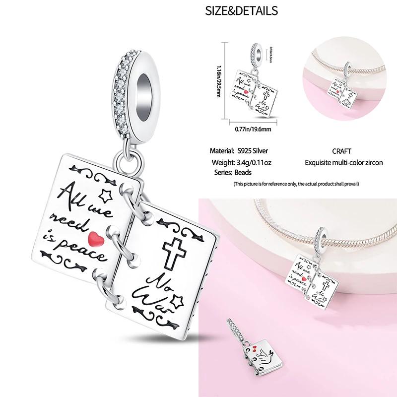 

copper Peace Dove Hope Angel Heart Shaped Guardian Pendant Charm Bead Charms Bead Charms Compatible With 4mm Aperture Bracelets Do It Yourself Jewelle