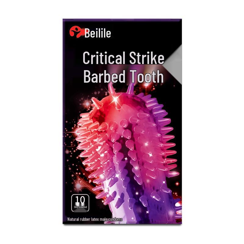 Beilile Ultra-Thin Large Size Lubricated Condoms - Wolf Tooth & Mushroom Design for Family Planning