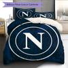 SSC Napoli Muster Bettwäsche Bettdecken-Set Heimdekoration Geschenk (1 Bettbezug + 2 Kissenbezüge (ohne Füllung))