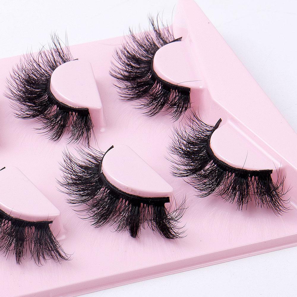 High Imitation Fried Mink Hair False Eyelashes Multi-Layer Dense Curled 4 Pairs Of Eyelashes