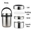 2 Tier Vacuum Insulated Lunch Box Stainless Steel Food Container Storage Thermos
