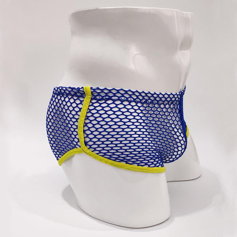 Men's Low Waist Mesh Breathable Boxer Briefs - Transparent & Youthful Design