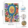 Diamond painting kit. full diamond round mosaic woman portrait floral mirror handmade. home decoration gift