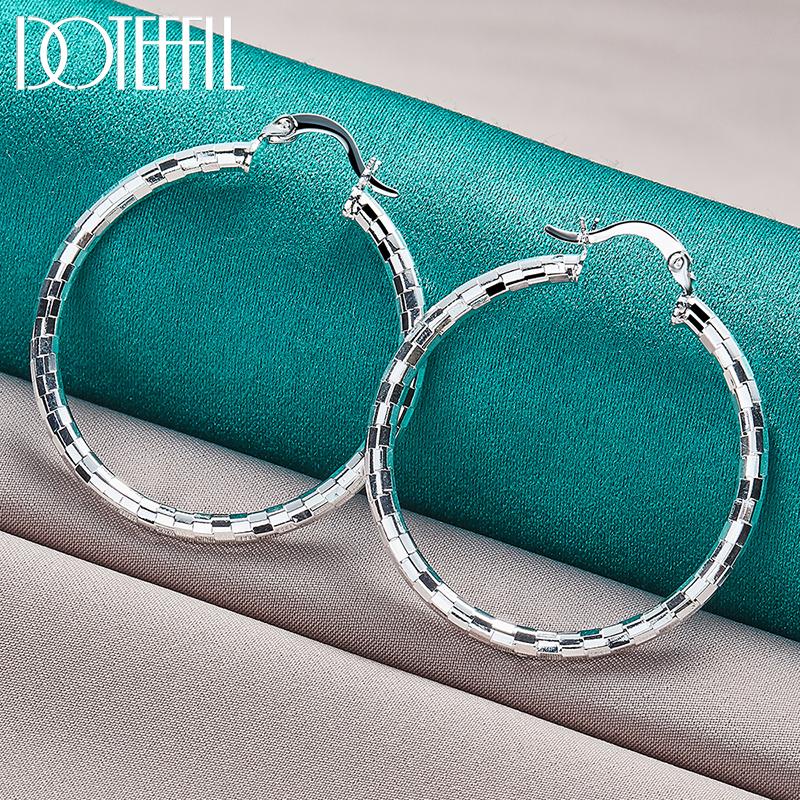 925 Sterling Silver Round Earrings Fashionable Wedding Jewelry