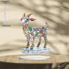 Explosive Glass Crystal Goat - 2D Flat Acrylic Desktop Ornament, Wall Decor Art, Four Seasons Decoration, Novelty Home Decor