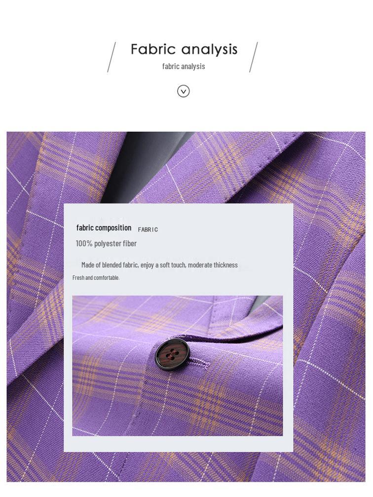 Men's Slim Fit Three-Piece Suit for Business or Wedding