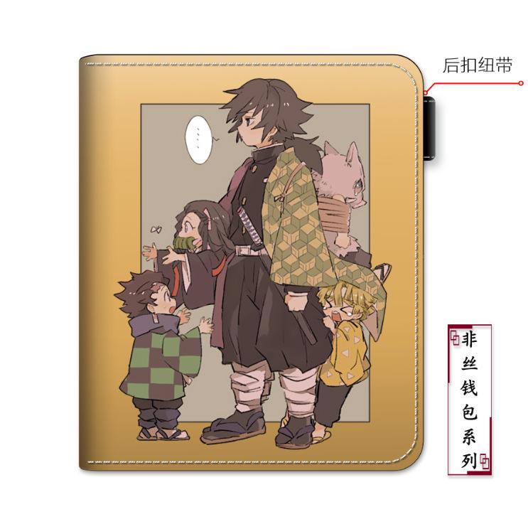 Japan cartoon comics Demon Slayer Stylish Vertical Bag Card Holder Coin Purse 0027