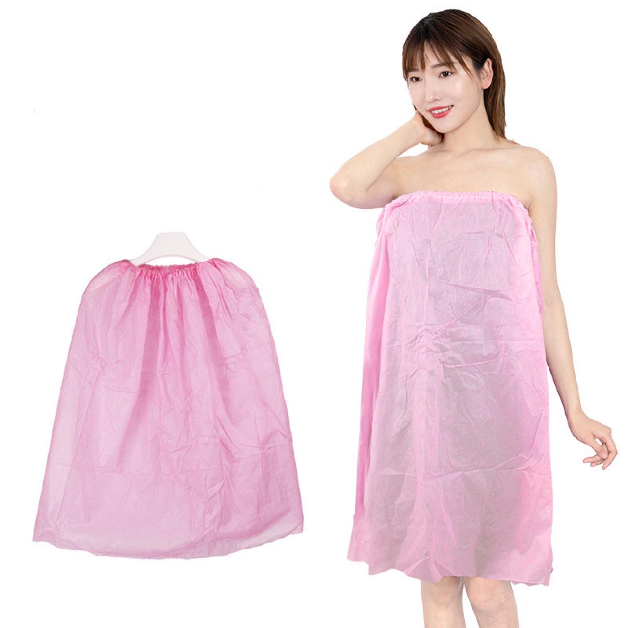 Disposable Non-woven Bath Towel and Skirt for Hotels, Spas, Massages, Saunas, and Salons. 75x70 розовый